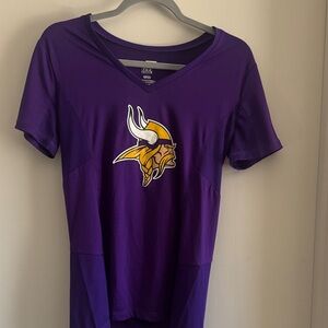 Purple V-Neck Short Sleeve Tee